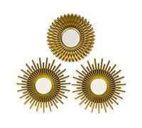 Mcclellanty Miroirs DoréS pour Mur Lot de 3 - Miroirs Muraux pour DéCoration de Chambre et DéCoration D'IntéRieur Miroirs pour DéCoration Murale Miroirs DéCoratifs