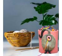 Mcclellanty Oeuvre de Bol de de Chat avec Trou de, Panier à Tricoter au Crochet, Distributeur de Porte- pour Bureau, Chambre à Coucher C