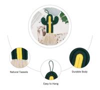 Mcclellanty Ornement Cactus Chambre-DéCor Gland Tissé Tenture Murale Mignon PéPinièRe DéCoration Murale Cadeau Mignon BalançOire Voiture Pendentif Bleu Clair