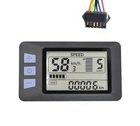 Mcclellanty Panneau d'affichage du compteur d'écran LCD P3H 24 V-60 V Panneau d'affichage du compteur de vélo électrique pour scooter électrique (prise SM 6PIN)