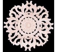 Mcclellanty Piliers en Bois Gaufré Sculpté DéCalcomanie Coin Onlay Post Forme Applique Cadre Porte Meubles Mur Non Peint DéCoration de