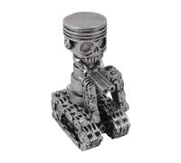 Mcclellanty Piston Fait à la Main Homme Crâne Art Figurine Sculpté Squelette Sculpture Maison Bureau DéCor de Bureau Ornement-A