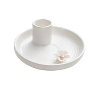 Mcclellanty Porte-Encens Blanc, Porte-Encens en CéRamique, Support en Bois Parfumé, Porte-Encens Simple et Moderne en Terre Cuite, Porte-Sauge