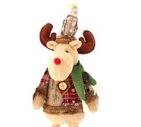 Mcclellanty Renne de NoëL Debout, Peluche de Renne avec Pattes RéTractables, DéCorations de NoëL, Ornements, DéCoration de Vacances
