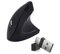 Mcclellanty Souris de jeu ergonomique verticale rechargeable sans fil optique 2,4 G pour ordinateur, portable, bureau, USB