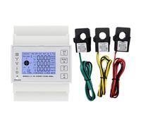 Mcclellanty TAC4321CT Compteur d'énergie multifonction WiFi pour rail DIN triphasé Tuya avec transformateur de courant KCT16 230/400 V CA