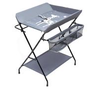 MccoMMon Table à langer portable, table à langer mobile Baby Born, commode à langer pliable, commode à langer pour bébé avec compartiments de rangement