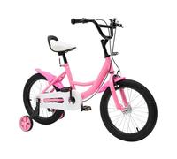 MccoMMon Vélo pour enfant de 16 pouces, réglable en hauteur, roues stabilisatrices amovibles, vélo pour garçon et fille (rose)