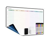 MCCORL Calendrier Adhesif Tableau blanc Planning Mural, Planificateur Semainer effaçable parfait pour Planification des Tâches, Organiseur Hebdomadaire Repas familial - en Français (42 x 28 cm)