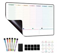 MCCORL Planning Semaine, Calendrier magnetique Frigo, Emploi du Temps, Planificateur Hebdomadaire, Tableau Organisateur Familial idéal pour Planification des Menus/Repas effacable en Français