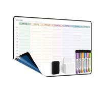 MCCORL Tableau blanc, Planificateur Semainier, Planning Hebdomadaire, 42 x 28 cm, effaçable, autocollant pour mur, verre et bois (toute surface lisse), tableau mémo en allemand