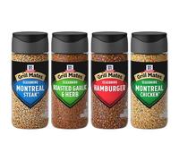 McCormick Grill Mates Spices, Everday Grilling Variety Pack (Montreal Steak, Montreal Chicken, Roasted Garlic & Herb, Hamburger), 4 Count