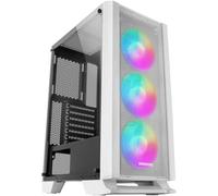 Mccw, Boîtier Pc Atx, Panneau Avant Metal-Mesh, Verre Trempé, 3 Ventilateurs Frontaux Frgb 120Mm, Blanc[ZHB0739]