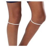 McDavid Lot de 2 bandes rotuliennes en silicone - Soutien léger du genou en cas d'irritation des tendons et du genou du coureur - Antidérapantes et douces pour la peau (blanc)