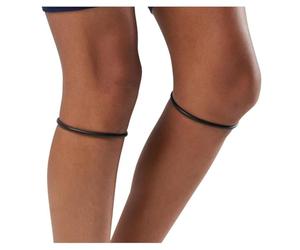 McDavid Lot de 2 bandes rotuliennes en silicone - Soutien léger du genou en cas d'irritation des tendons et du genou du coureur - Antidérapantes et douces pour la peau - Noir