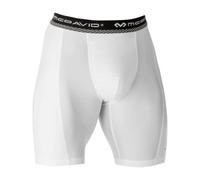 Mcdavid Short de Compression Double avec Poche pour Tasse, Blanc, Adult: Large Mixte