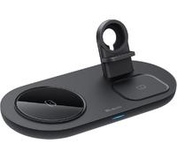 Mcdodo 3in1 Chargeur magnétique sans fil Station de charge compatible avec smartphone, Watch, écouteurs TWS, Noir