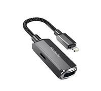 mcdodo Adaptateur USB 3.0 OTG Lightning, câble pour iPhone, Charge Rapide, Transfert de données Haute Vitesse, Compact et Durable, idéal pour Les Voyages et l'utilisation Quotidienne, Noir