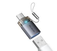 mcdodo Adaptateur USB vers USB-C avec cordon, adaptateur OTG C mâle vers A 3.0 femelle compatible avec iPhone 16/15, MacBook Pro/Air, iPad, Microsoft Surface, Galaxy S25/S24