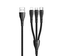 Mcdodo Câble 3en1 USB vers USB-C/Lightning/Micro USB, CA-6960, 1.2m - Noir