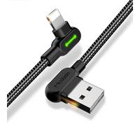 Mcdodo-Câble De Données De Charge De Téléphone Portable Avec Lumière Led,Câble De Type C Pour Éclairage Iphone 14 13 12 11 Xs Xr X 8 7,Résistant 90 - Type For Iphone Black-1.2m (3.9ft)