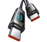 Câble Mcdodo Digital Display USB-C avec écran 1,2m M/M 100W (Transparent/Noir)