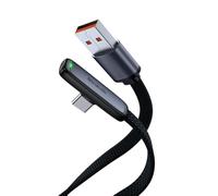 McDodo Câble USB C de Charge Rapide 3A en Nylon à 90 Degrés Compatible avec Samsung Galaxy S24 S23 S22 S21 Note 10, Huawei P60