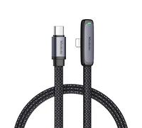 McDodo Câble USB C vers Lightning 36 W - Câble de Chargement Court à 90 Degrés en Nylon pour iPhone 14, 13, 12, 11, XS, XS Max, XR, X, 8, 8Plus - Charge Rapide