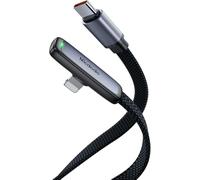 mcdodo Câble USB C vers Lightning 36 W pour iPhone - Câble de charge USB C court à 90° - En nylon C - Pour iPhone 14, 13, 12, 11, XS, XS Max, XR, X, 8, 8Plus, 7, 7Plus, 6s, 6s Plus, 6, 6 Plus, iPad