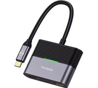 Mcdodo HU-7390 3in1 Type C HUB HDMI X 2+PD Gri Prise en charge de la résolution 4K