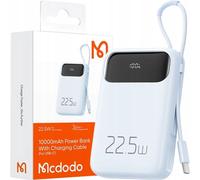 Mcdodo Powerbank 10000Mah Avec Écran 3X Usb Usb-C 22.5W + Câble Usb-C