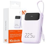 Mcdodo Powerbank 10000Mah Avec Écran Usb Usb-C 22.5W + Câble Lightning