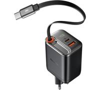 Mcdodo USB C Charger 40W 2 Ports Fast Charger with Retractable Charging Cable USB Power Supply for iPhone 16 15 14 13 12 11 SE Samsung MacBook Pro iPad