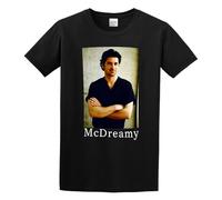 Mcdreamy Patrick Dempsey Anatomy T-Shirt Funny Top Tee Camiseta Short-Sleeve for Men Black M
