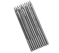 MCDSAJ 10 Pièces Aiguilles de Machine à Chaussures de Rénovation Aiguilles à Coudre en Acier Inoxydable Argenté Projets en Cuir Outils de Réparation de Chaussures Accessoires Aiguilles de(SL-26)