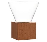 MCDSAJ Tasses à Café en Verre, Tasse à Café Conique avec Base, Tasses en Verre à Entonnoir, Tasse à Café en Forme de Cône Triangulaire pour Thé Glacé, Vin, Bière, Jus, Cocktail(Transparent)