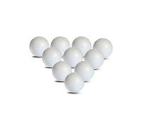 MCE-Commerce A303010 Lot de 10 boules en polystyrène de 3 cm de diamètre, lisses et durables, pour travaux manuels, modélisme, projets créatifs, blanc, Ø 3 cm-10