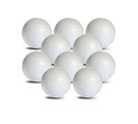 MCE-Commerce Lot de 10 Boules en polystyrène de 7 cm de diamètre, Lisses et durables, pour travaux manuels, modélisme, projets créatifs, Blanc, Ø 7 cm-10 Stück, Set Pièces
