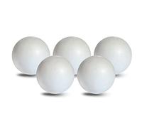 MCE-Commerce A31005 Lot de 5 boules en polystyrène de 10 cm de diamètre, lisses et durables, pour travaux manuels, modélisme, projets créatifs Blanc