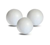 MCE-Commerce A31203 Lot de 3 boules en polystyrène de 12 cm de diamètre, lisses et durables, pour travaux manuels, modélisme, projets créatifs Blanc