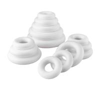 MCE-Commerce A3190214 Anneaux en polystyrène 5 x 7,5 cm, 4 x 10 cm, 3 x 12 cm, 1 x 15 cm, 1 x 17 cm, blanc, 7,5 cm, 10 cm, 12 cm, 15 cm, 17 cm
