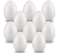 MCE-Commerce Oeufs de polystyrène 100 mm 10 pièces, EPS, Blanc