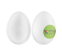 MCE-Commerce A331501-1 Œuf en polystyrène 16 cm, 2 pièces, pour bricolage et décoration de Pâques, blanc