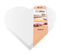 MCE-Commerce A39957325 Disque à gâteau factice en polystyrène Blanc 25 cm