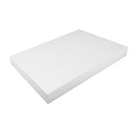 MCE-Commerce Plaque en polystyrène rectangulaire 297 x 420 x 40 mm-1 pièce pour Le Bricolage, Le modélisme, Les projets créatifs, Blanc, A3 29,7×42×4 cm