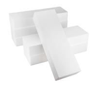 MCE-Commerce Rectangles en polystyrène-Blocs pour Le bricolage-30 5 cm, Blanc, 30×10×5cm, Set de 6 Pièces