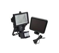 Maclean MCE442 Lampe solaire LED Spot avec détecteur de mouvement Projecteur solaire Lampe murale crépusculaire IP44 6 W 360 lm 6000 K (1 x Stück), Noir