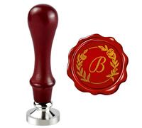 Mceal Cachet de Sceau de Cire, Sceau en Laiton Argenté de 25mm de Dia, Invitation de Mariage, Enveloppes de Cartes, Emballage Cadeau Initial, Noël, Lettre de l'Alphabet B