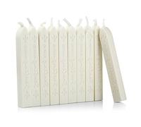 Mceal - Cire à cacheter avec mèche fleur De Luce de France rétro, lot de 10 pièces : blanc cassé