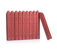 Mceal - Cire à cacheter avec mèche fleur De Luce de France rétro, lot de 10 pièces : vin rouge
